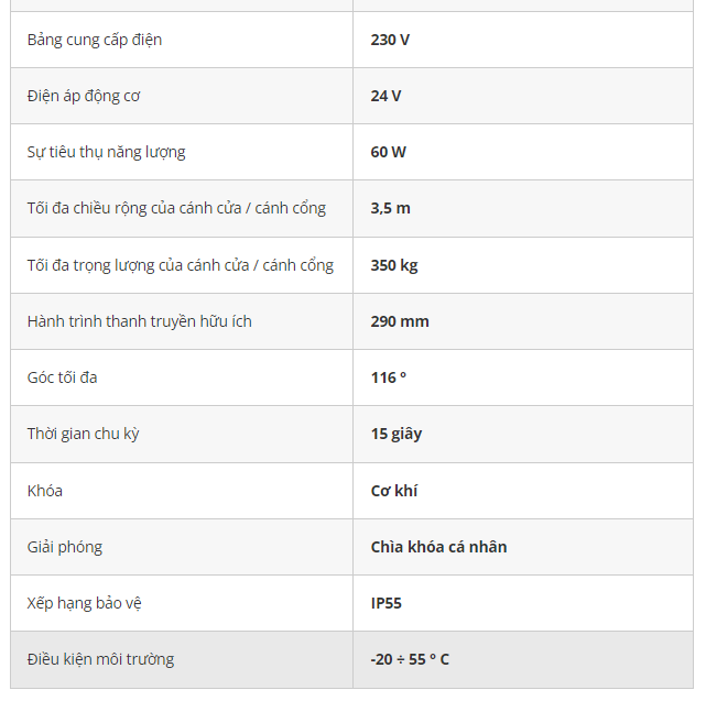 Thông số kỹ thuật
